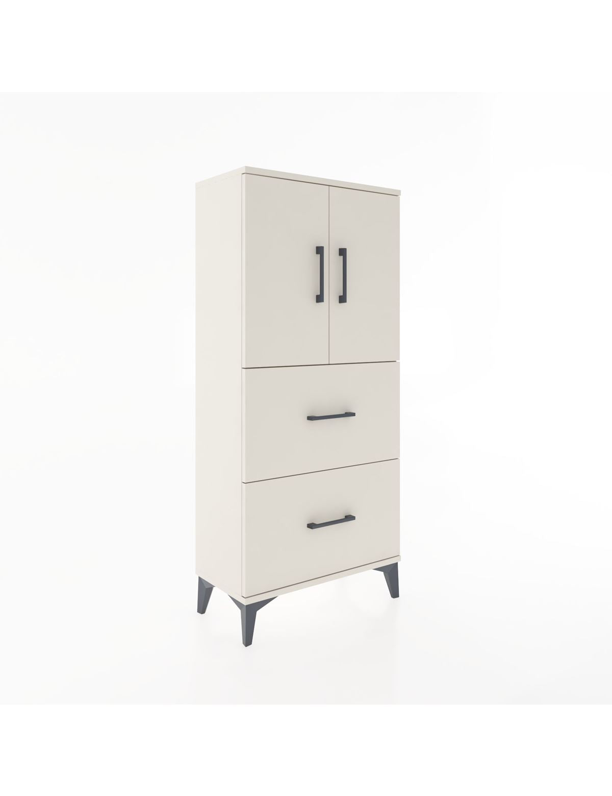 Hyperion Dolap Tek Raflı 2 Çekmeceli 2 Kapaklı 60x44x134 - S50M082V1B