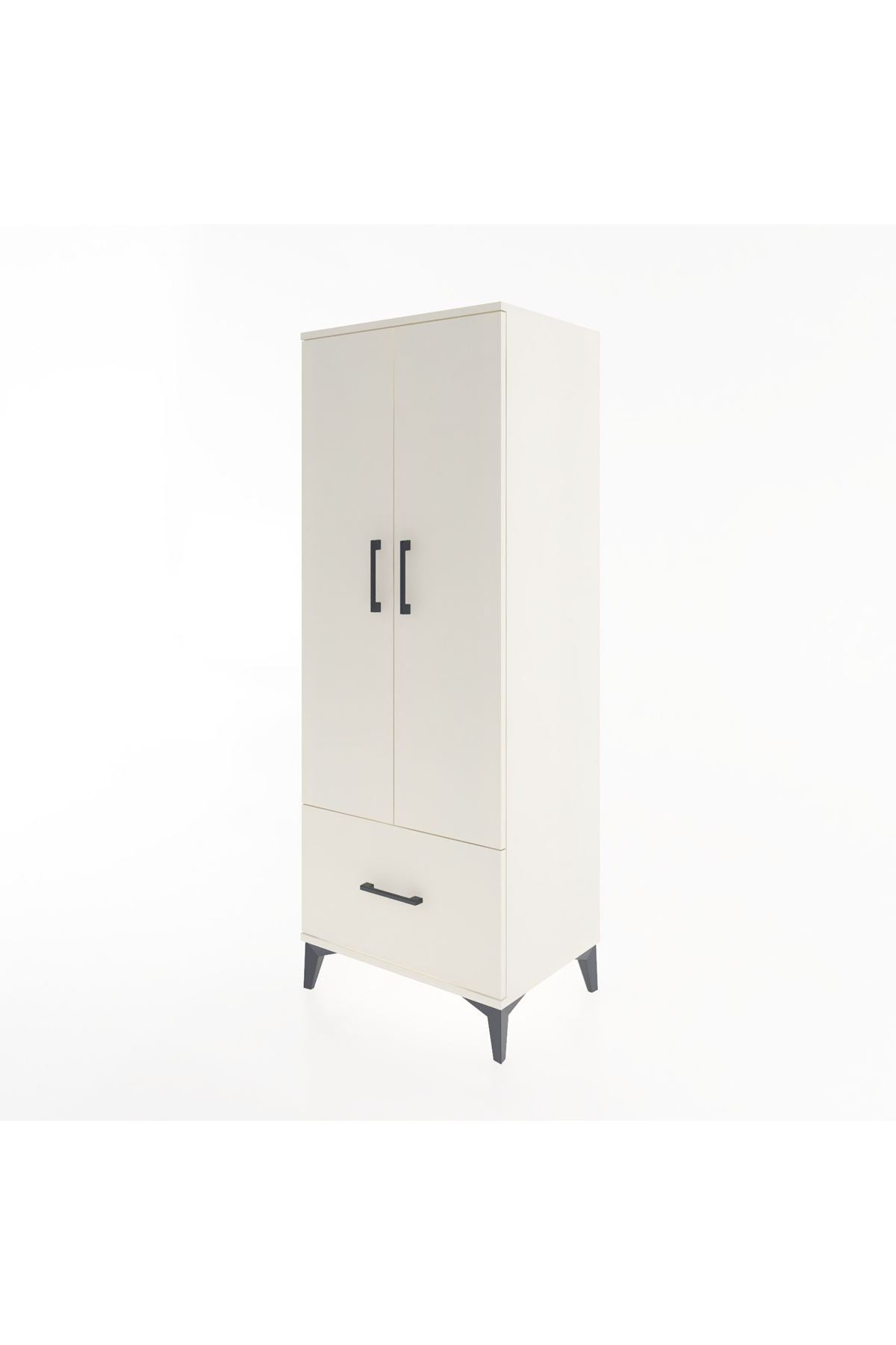 Hyperion Dolap 4 Raflı Tek Çekmeceli 2 Kapaklı 60x44x163 - S53M001V1B