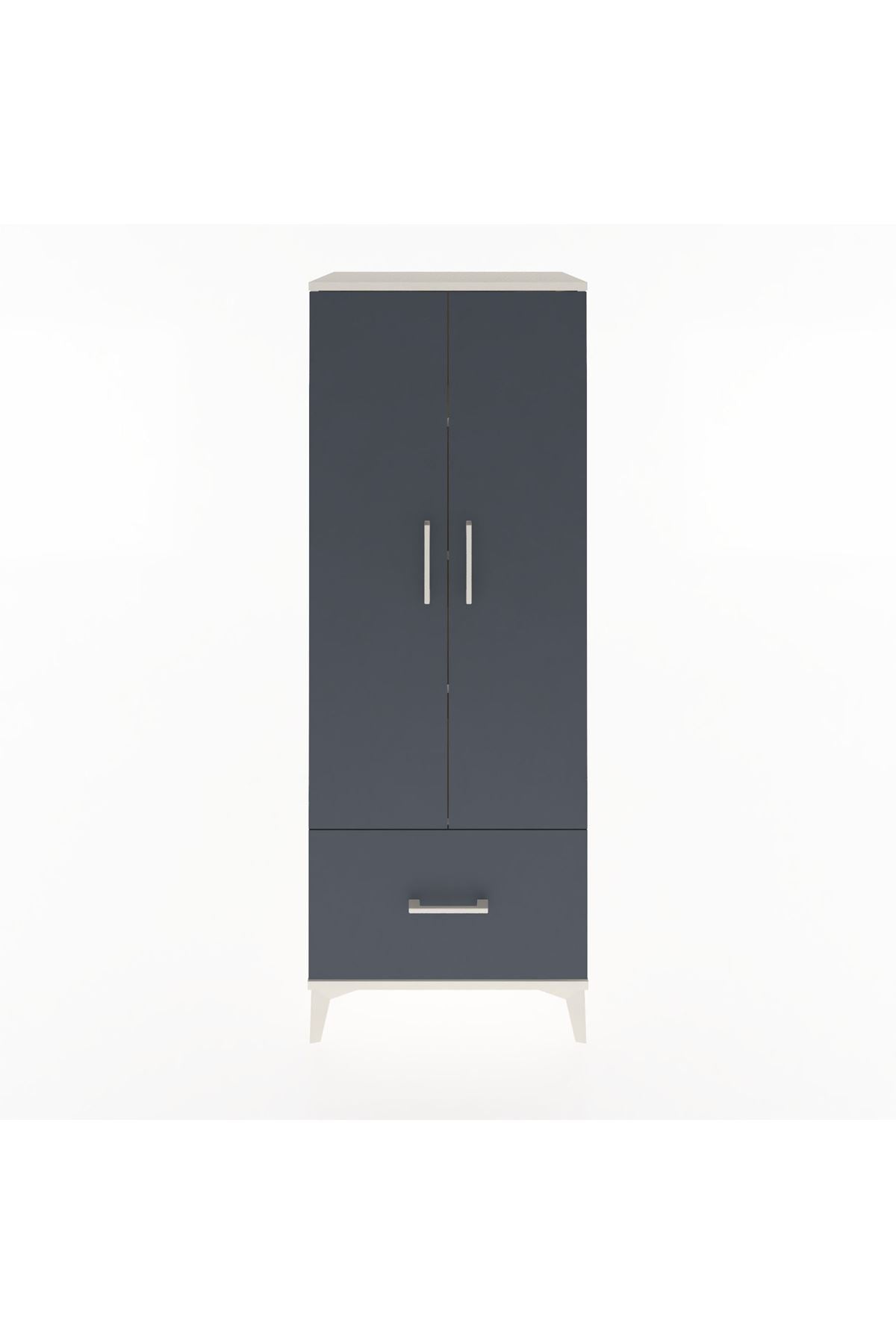 Hyperion Dolap 4 Raflı Tek Çekmeceli 2 Kapaklı 60x44x163 - S53M001V2B