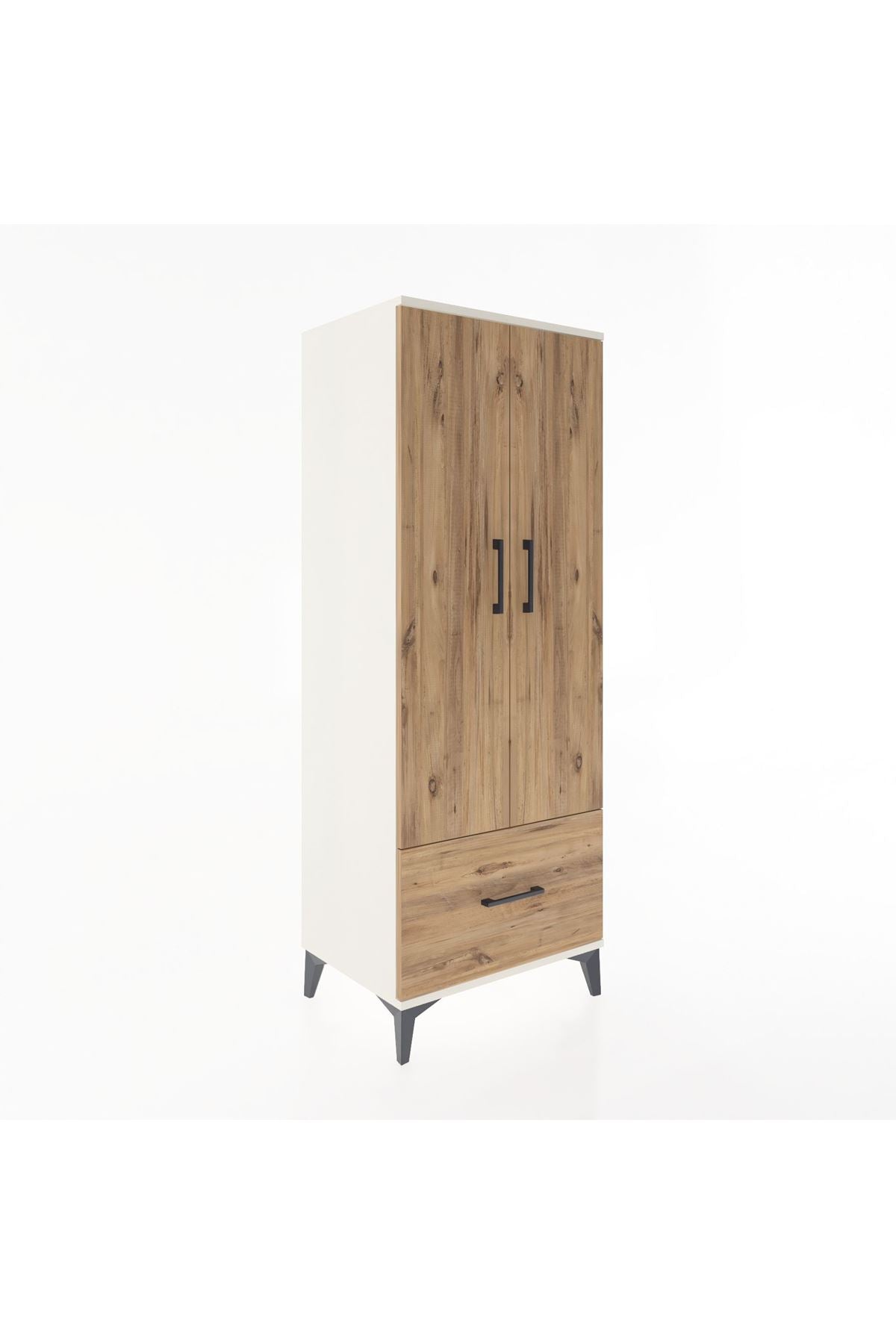 Hyperion Dolap 4 Raflı Tek Çekmeceli 2 Kapaklı 60x44x163 - S53M001V3B