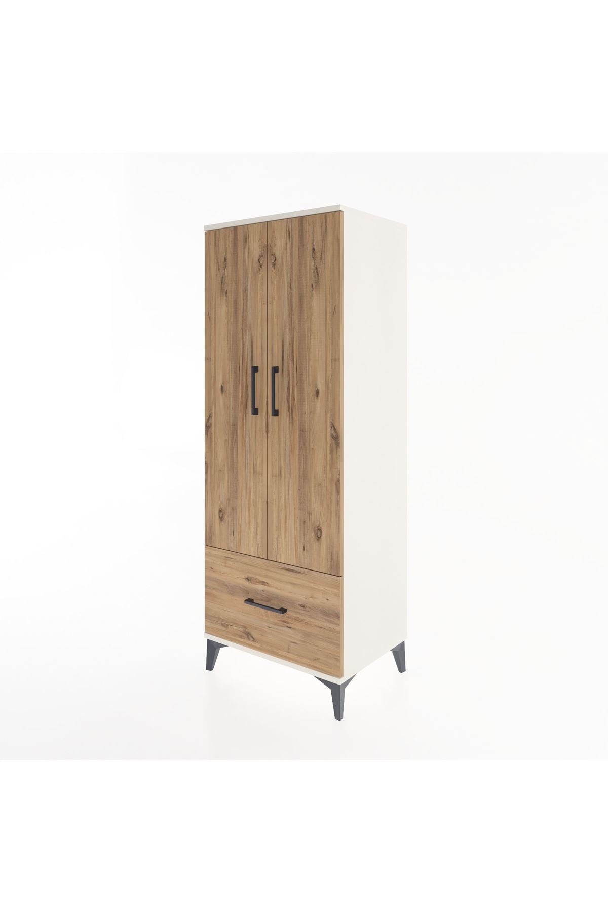 Hyperion Dolap 4 Raflı Tek Çekmeceli 2 Kapaklı 60x44x163 - S53M001V3B