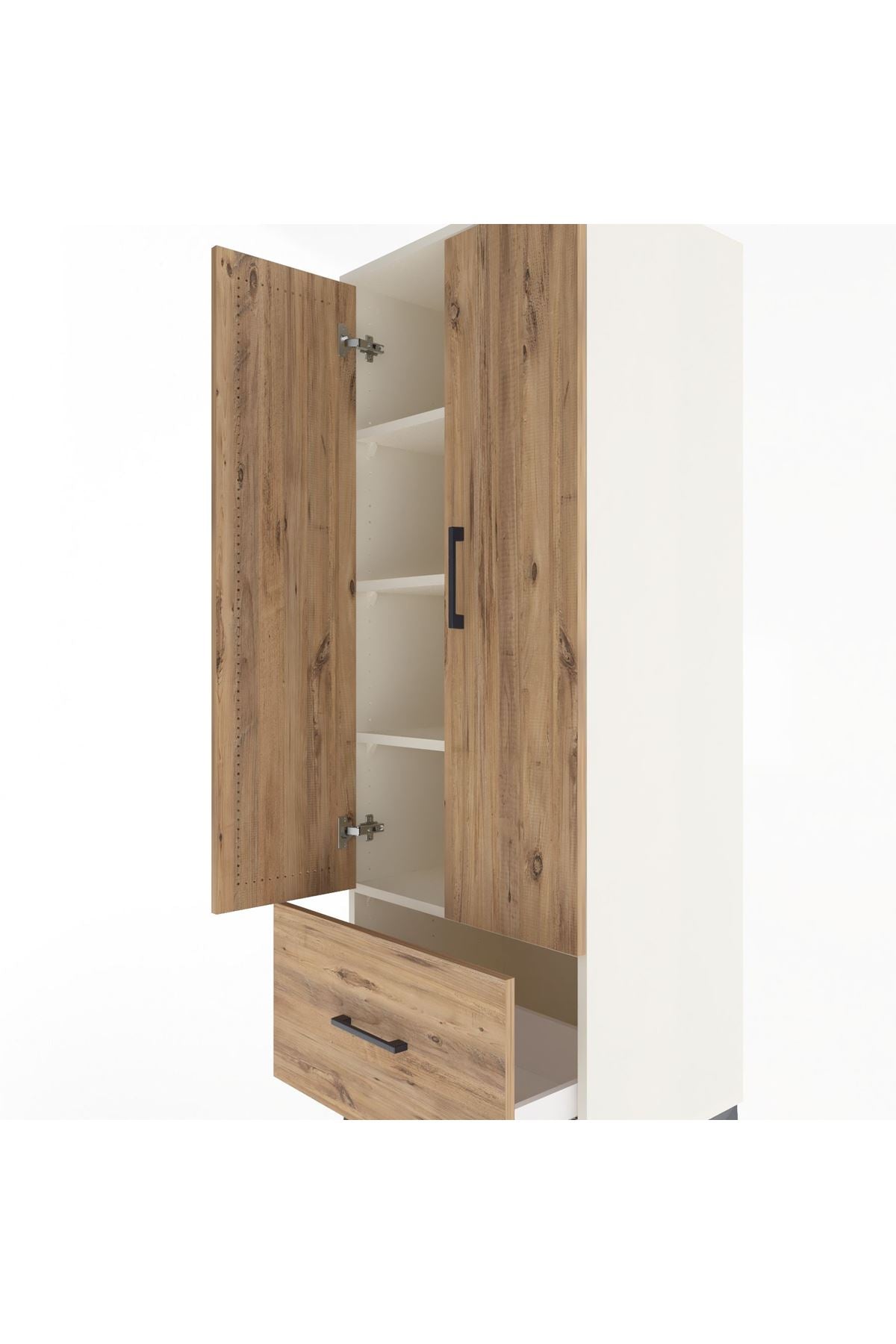 Hyperion Dolap 4 Raflı Tek Çekmeceli 2 Kapaklı 60x44x163 - S53M001V3B