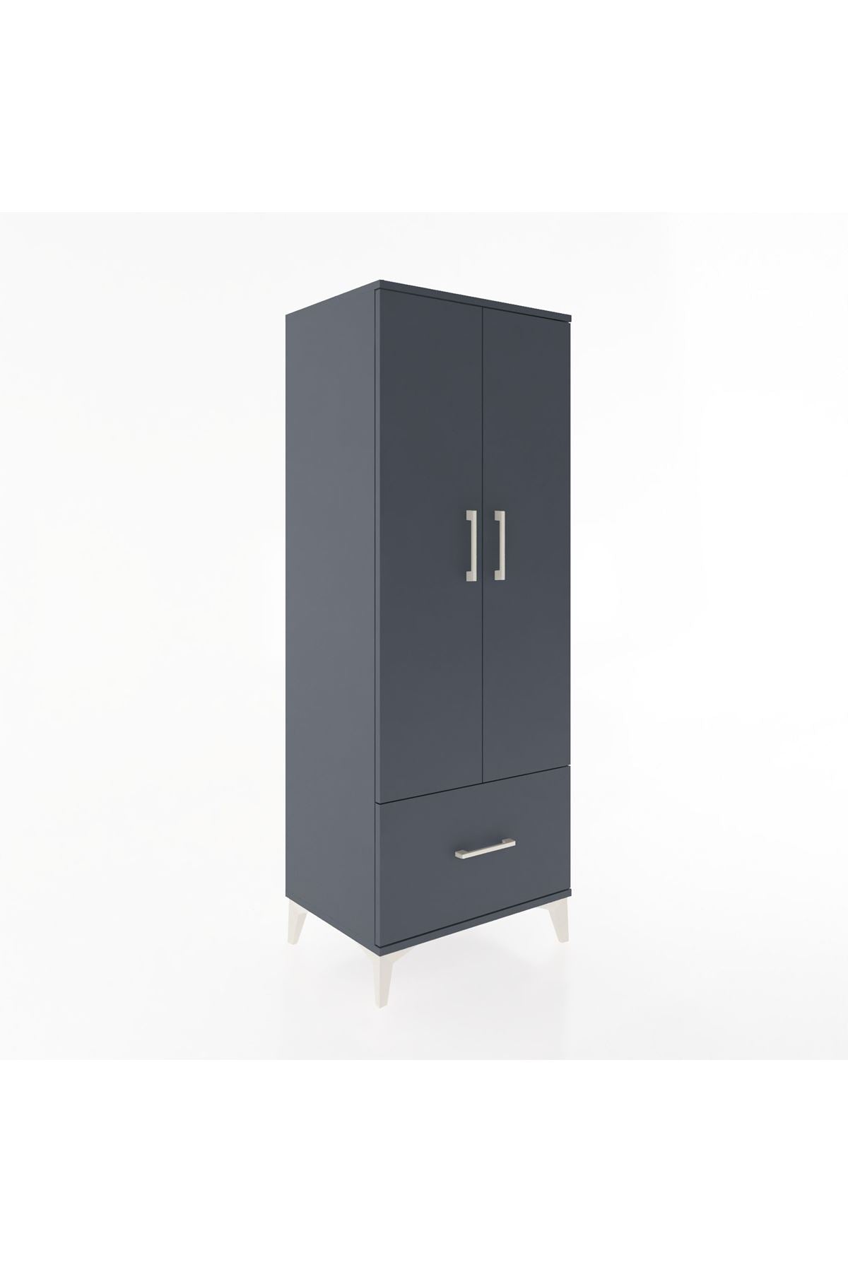 Hyperion Dolap 4 Raflı Tek Çekmeceli 2 Kapaklı 60x44x163 - S53M001V5B