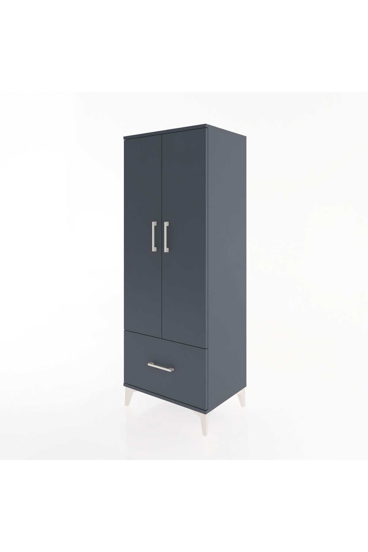 Hyperion Dolap 4 Raflı Tek Çekmeceli 2 Kapaklı 60x44x163 - S53M001V5B