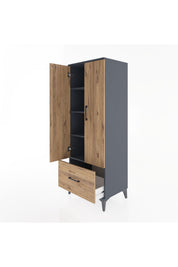Hyperion Dolap 4 Raflı Tek Çekmeceli 2 Kapaklı 60x44x163 - S53M001V6B