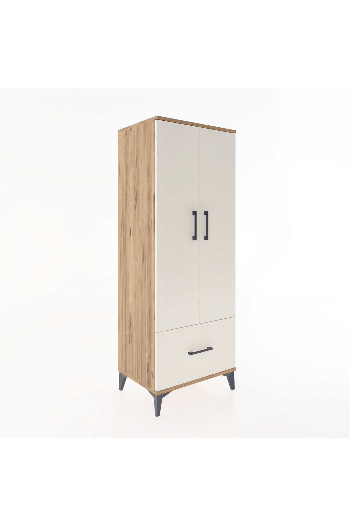 Hyperion Dolap 4 Raflı Tek Çekmeceli 2 Kapaklı 60x44x163 - S53M001V7B
