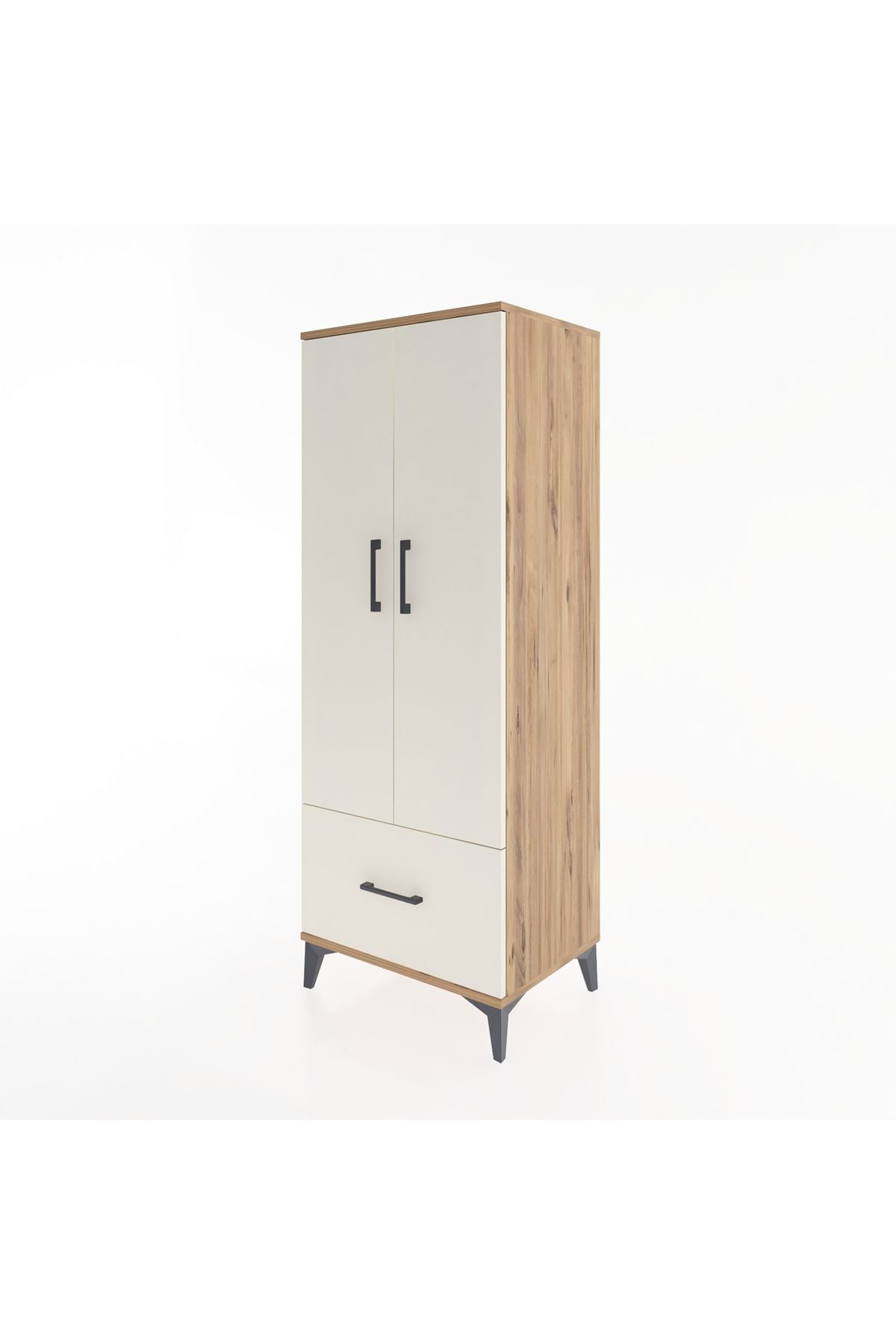 Hyperion Dolap 4 Raflı Tek Çekmeceli 2 Kapaklı 60x44x163 - S53M001V7B