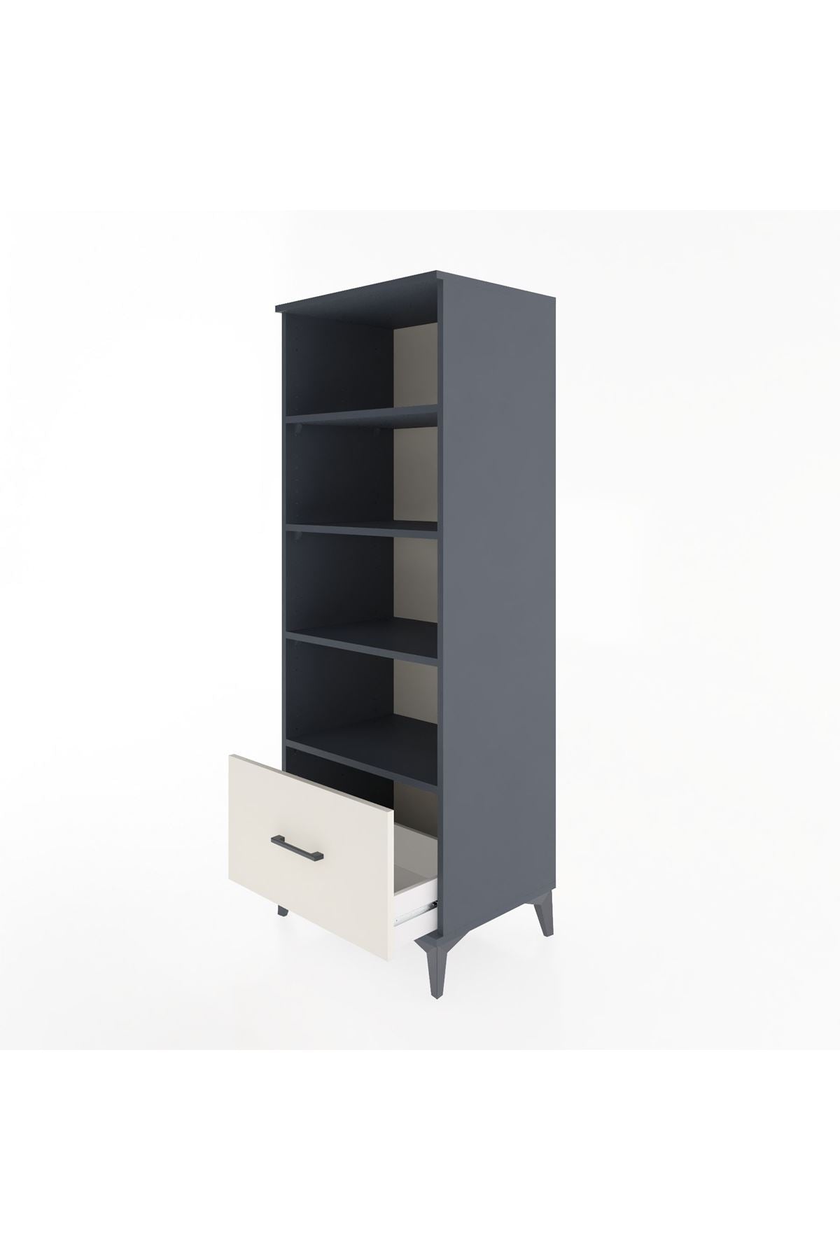 Hyperion Dolap 4 Raflı Tek Çekmeceli 60x44x163 - S53M002V4B
