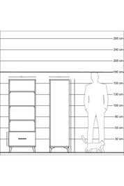 Hyperion Dolap 4 Raflı Tek Çekmeceli 60x44x163 - S53M002V4B
