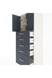 Hyperion Dolap 2 Raflı 5 Çekmeceli 2 Kapaklı 60x44x163 - S53M003V2B