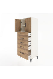Hyperion Dolap 2 Raflı 5 Çekmeceli 2 Kapaklı 60x44x163 - S53M003V3B