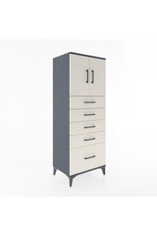 Hyperion Dolap 2 Raflı 5 Çekmeceli 2 Kapaklı 60x44x163 - S53M003V4B