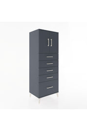 Hyperion Dolap 2 Raflı 5 Çekmeceli 2 Kapaklı 60x44x163 - S53M003V5B