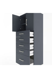 Hyperion Dolap 2 Raflı 5 Çekmeceli 2 Kapaklı 60x44x163 - S53M003V5B