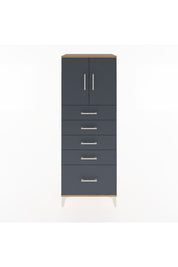 Hyperion Dolap 2 Raflı 5 Çekmeceli 2 Kapaklı 60x44x163 - S53M003V8B