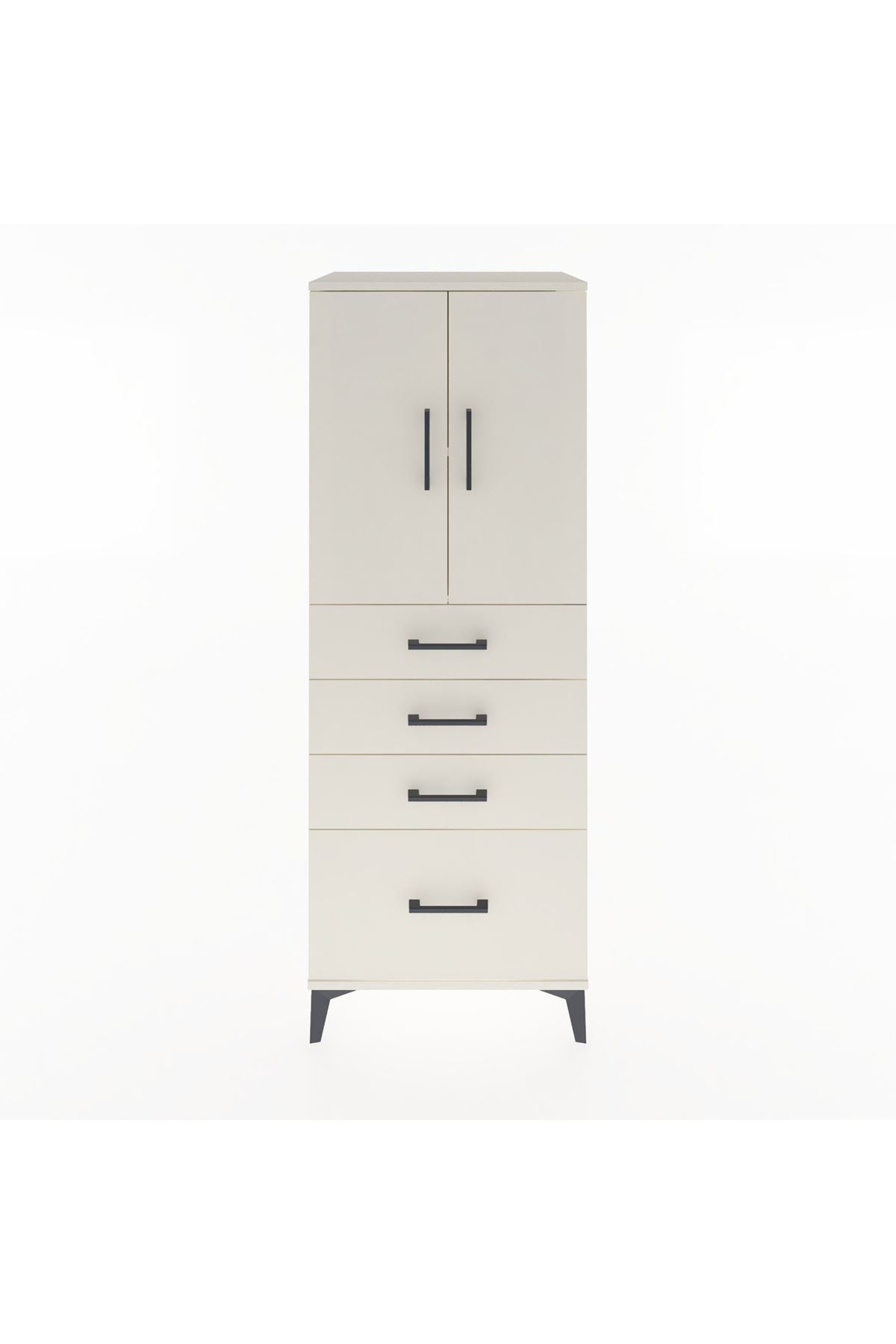 Hyperion Dolap 2 Raflı 4 Çekmeceli 2 Kapaklı 60x44x163 - S53M005V1B