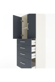 Hyperion Dolap 2 Raflı 4 Çekmeceli 2 Kapaklı 60x44x163 - S53M005V2B