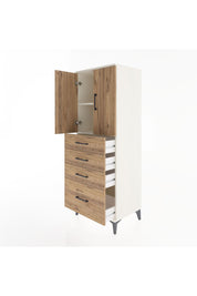 Hyperion Dolap 2 Raflı 4 Çekmeceli 2 Kapaklı 60x44x163 - S53M005V3B