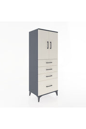 Hyperion Dolap 2 Raflı 4 Çekmeceli 2 Kapaklı 60x44x163 - S53M005V4B