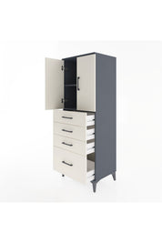 Hyperion Dolap 2 Raflı 4 Çekmeceli 2 Kapaklı 60x44x163 - S53M005V4B