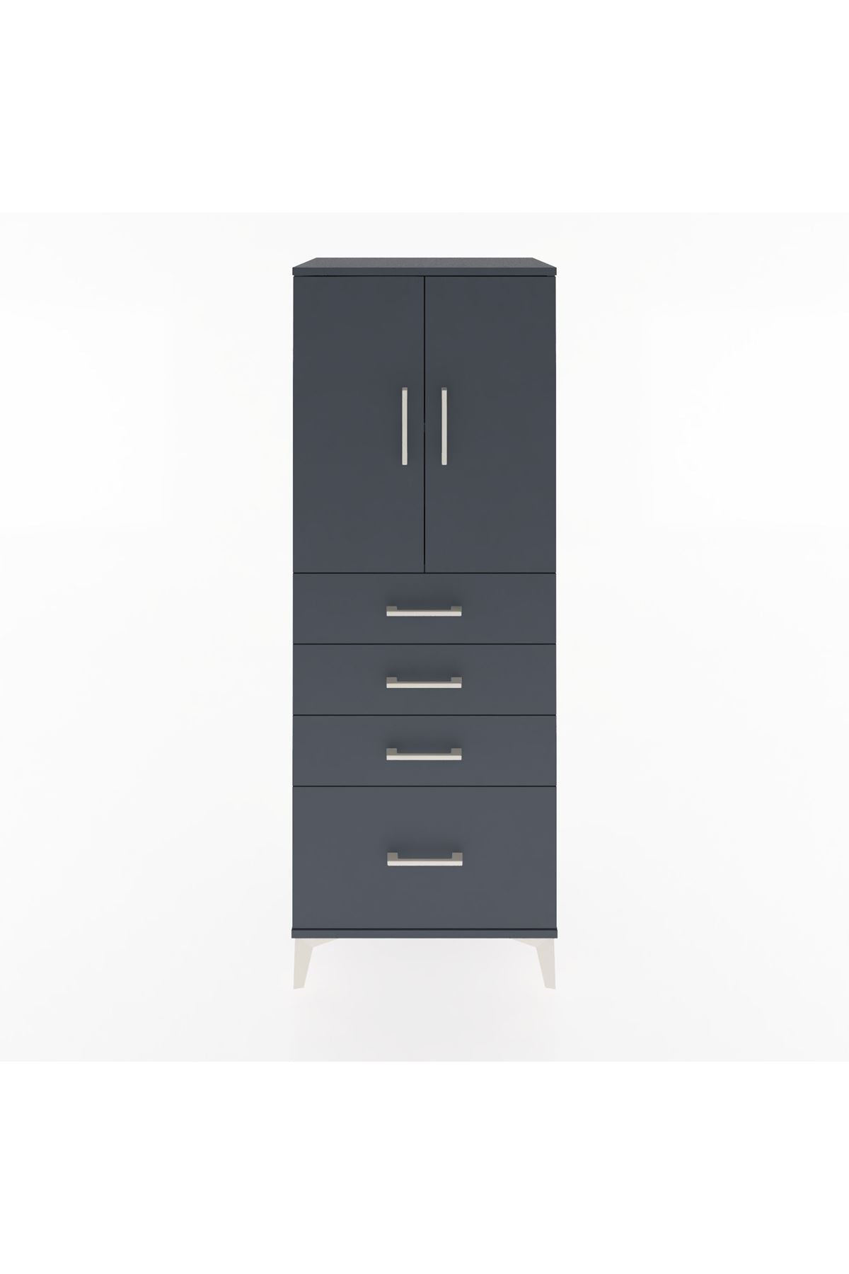 Hyperion Dolap 2 Raflı 4 Çekmeceli 2 Kapaklı 60x44x163 - S53M005V5B