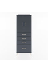Hyperion Dolap 2 Raflı 4 Çekmeceli 2 Kapaklı 60x44x163