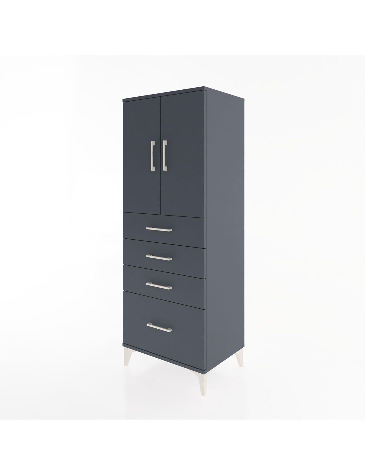 Hyperion Dolap 2 Raflı 4 Çekmeceli 2 Kapaklı 60x44x163 - S53M005V5B