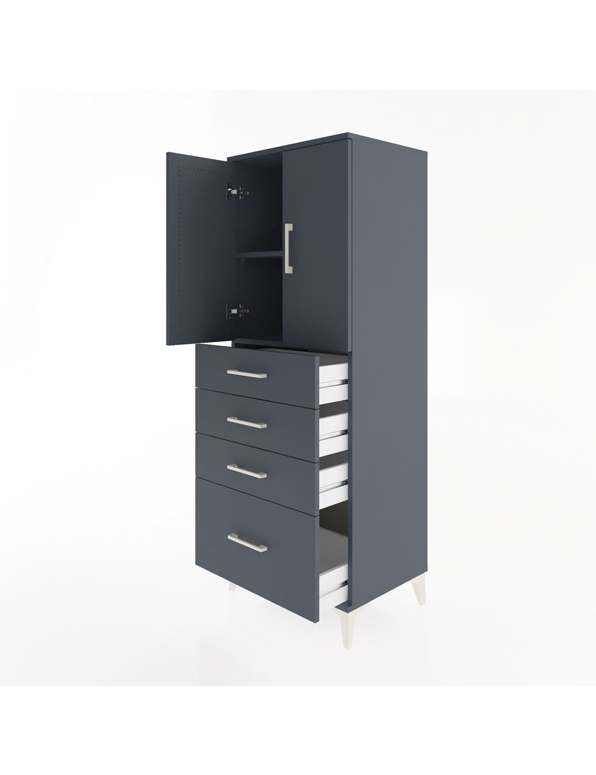 Hyperion Dolap 2 Raflı 4 Çekmeceli 2 Kapaklı 60x44x163 - S53M005V5B