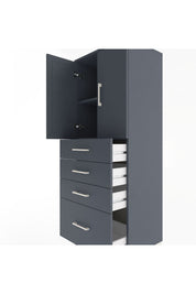 Hyperion Dolap 2 Raflı 4 Çekmeceli 2 Kapaklı 60x44x163 - S53M005V5B