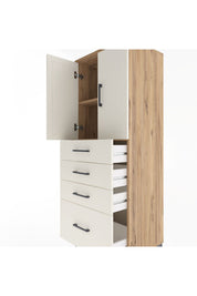 Hyperion Dolap 2 Raflı 4 Çekmeceli 2 Kapaklı 60x44x163 - S53M005V7B