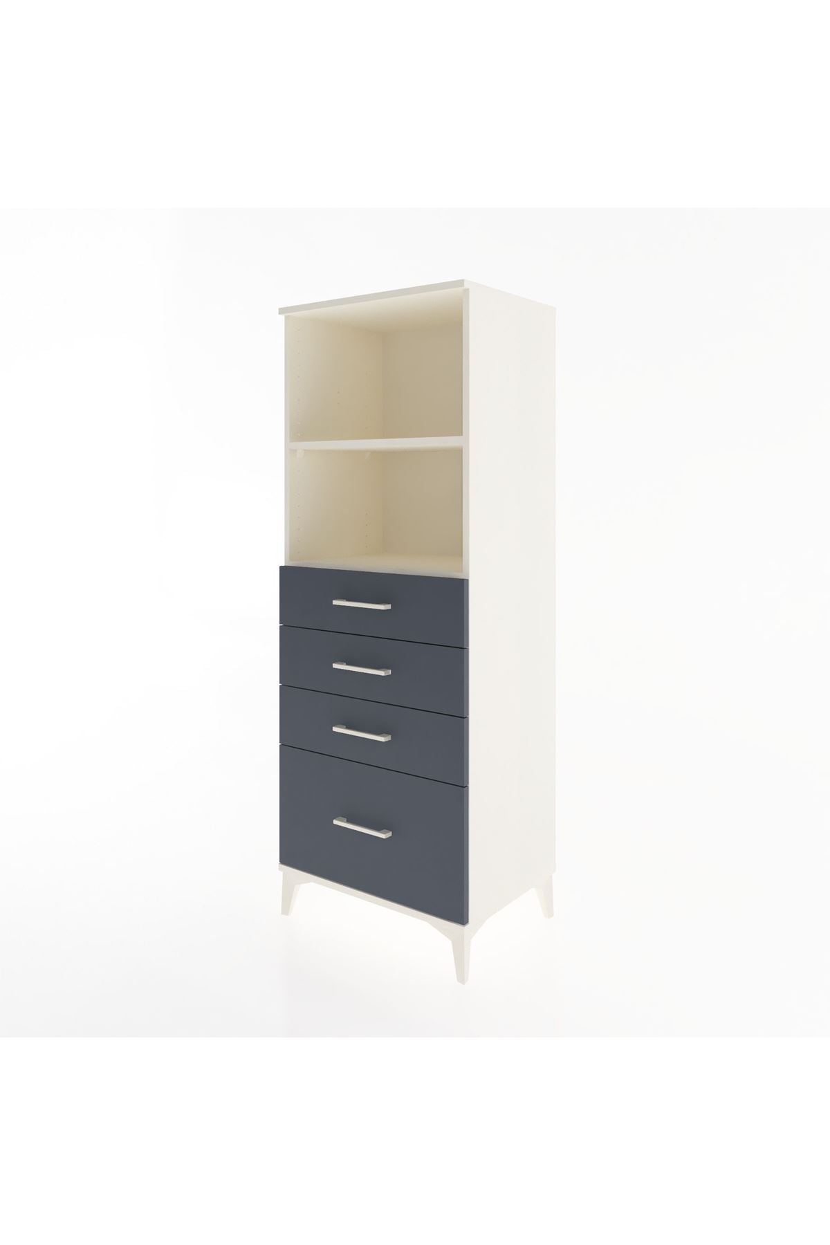 Hyperion Dolap 2 Raflı 4 Çekmeceli 60x44x163 - S53M006V2B