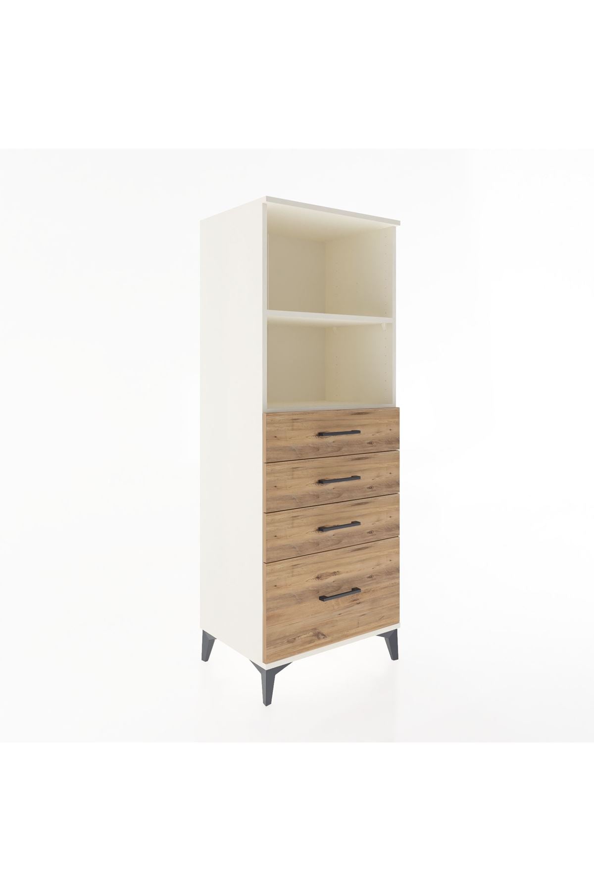 Hyperion Dolap 2 Raflı 4 Çekmeceli 60x44x163 - S53M006V3B