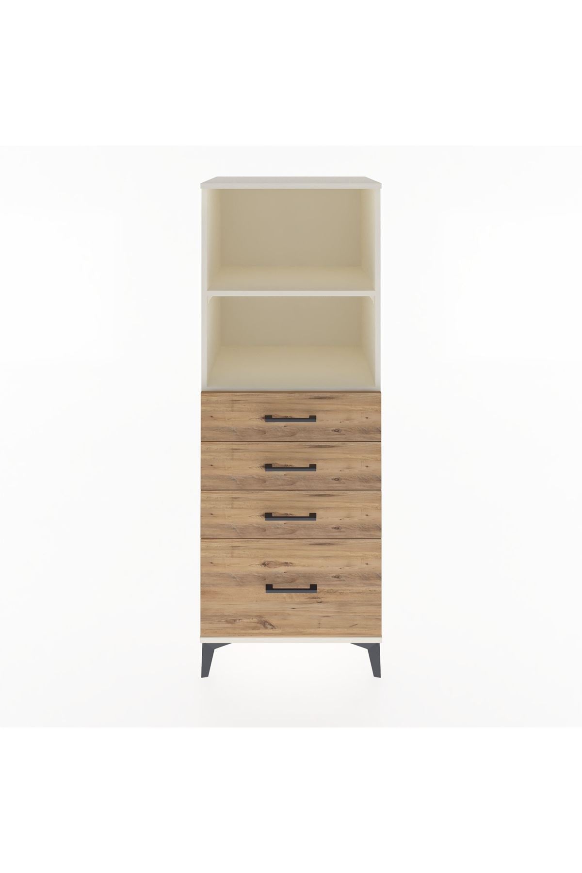 Hyperion Dolap 2 Raflı 4 Çekmeceli 60x44x163 - S53M006V3B