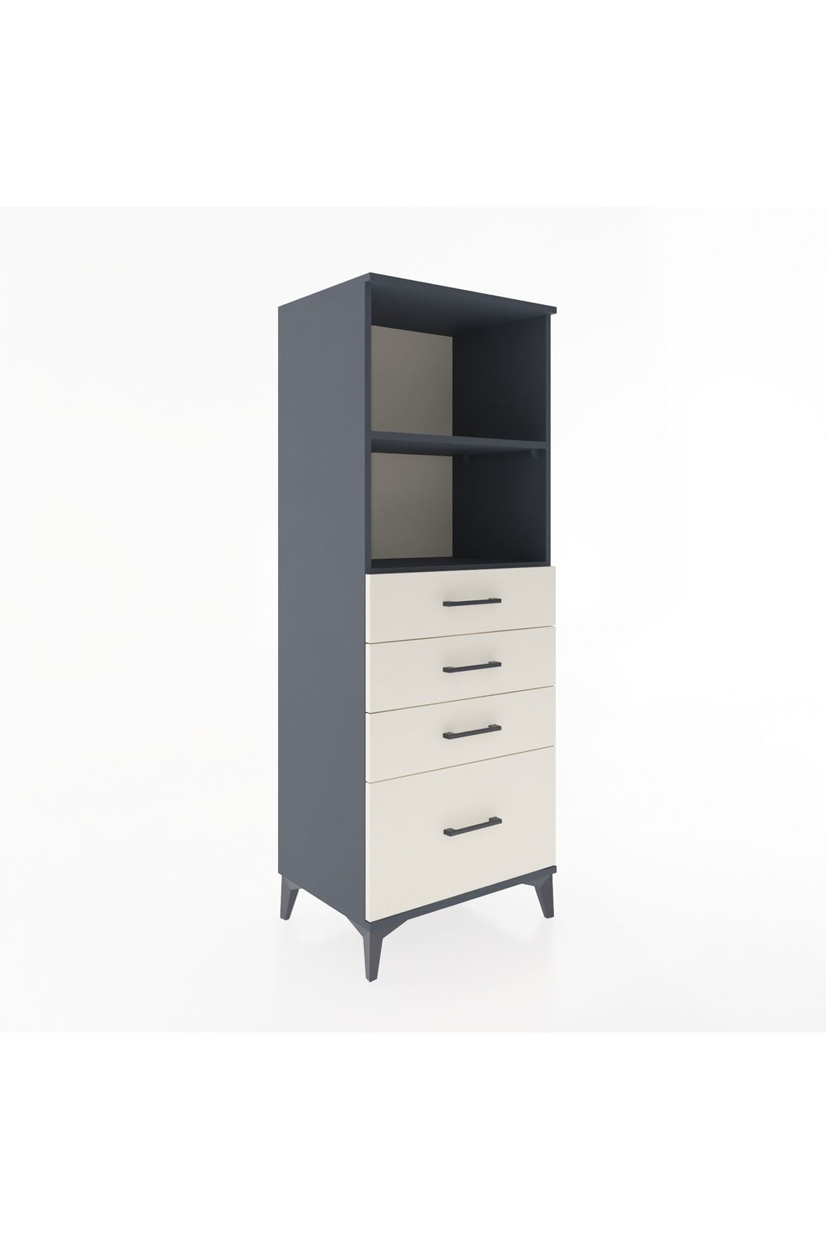 Hyperion Dolap 2 Raflı 4 Çekmeceli 60x44x163 - S53M006V4B