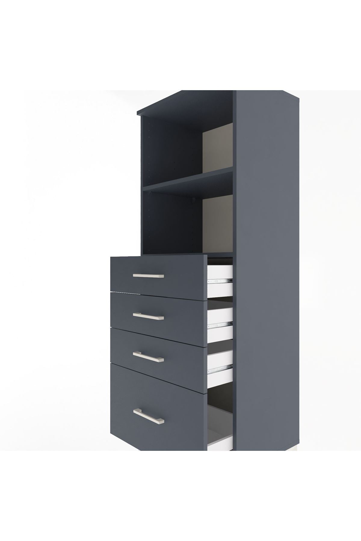 Hyperion Dolap 2 Raflı 4 Çekmeceli 60x44x163 - S53M006V5B