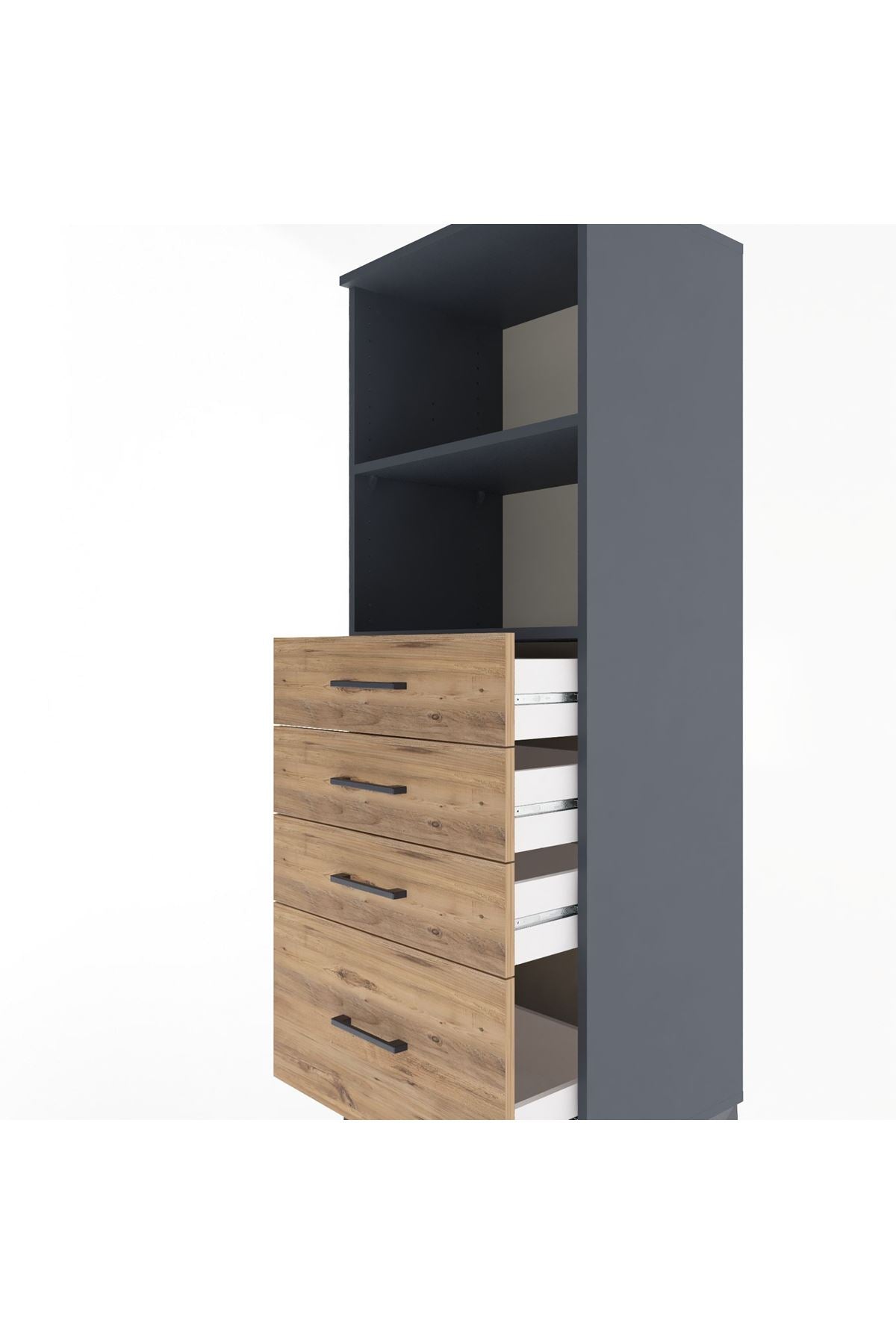 Hyperion Dolap 2 Raflı 4 Çekmeceli 60x44x163 - S53M006V6B