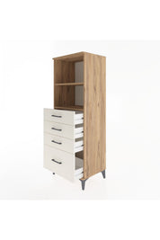 Hyperion Dolap 2 Raflı 4 Çekmeceli 60x44x163 - S53M006V7B