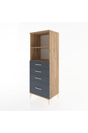 Hyperion Dolap 2 Raflı 4 Çekmeceli 60x44x163 - S53M006V8B