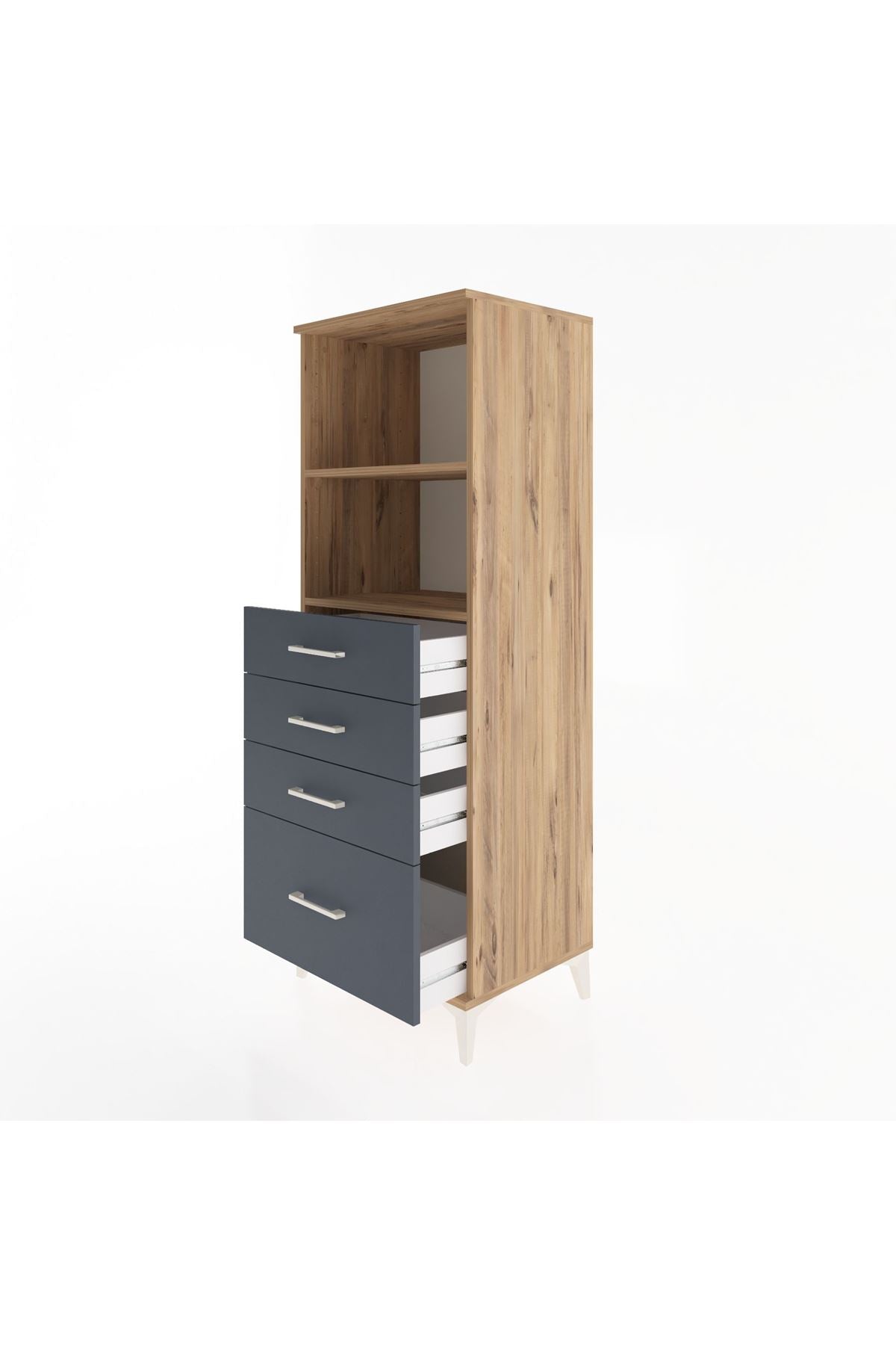 Hyperion Dolap 2 Raflı 4 Çekmeceli 60x44x163 - S53M006V8B