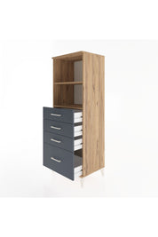 Hyperion Dolap 2 Raflı 4 Çekmeceli 60x44x163 - S53M006V8B