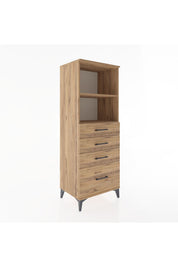 Hyperion Dolap 2 Raflı 4 Çekmeceli 60x44x163 - S53M006V9B
