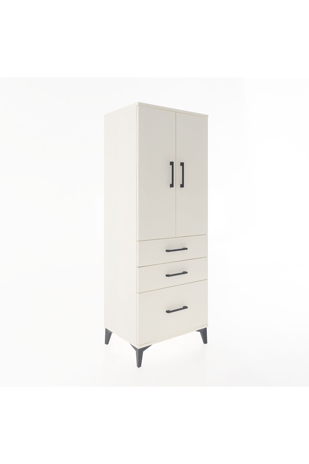 Hyperion Dolap 3 Raflı 3 Çekmeceli 2 Kapaklı 60x44x163 - S53M007V1B