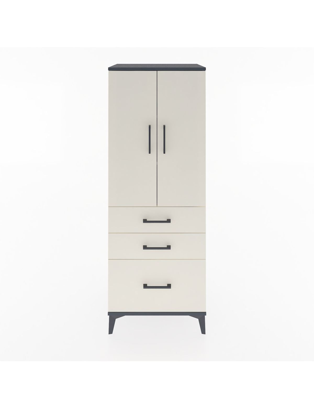Hyperion Dolap 3 Raflı 3 Çekmeceli 2 Kapaklı 60x44x163 - S53M007V4B