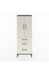 Hyperion Dolap 3 Raflı 3 Çekmeceli 2 Kapaklı 60x44x163