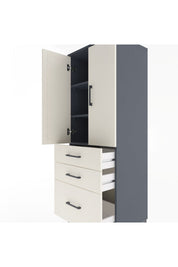 Hyperion Dolap 3 Raflı 3 Çekmeceli 2 Kapaklı 60x44x163 - S53M007V4B