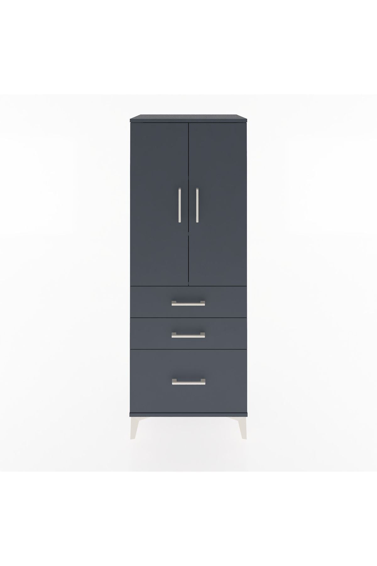 Hyperion Dolap 3 Raflı 3 Çekmeceli 2 Kapaklı 60x44x163 - S53M007V5B