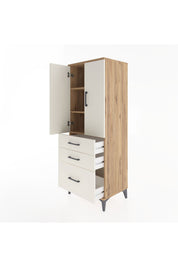 Hyperion Dolap 3 Raflı 3 Çekmeceli 2 Kapaklı 60x44x163 - S53M007V7B