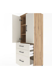 Hyperion Dolap 3 Raflı 3 Çekmeceli 2 Kapaklı 60x44x163 - S53M007V7B