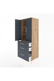 Hyperion Dolap 3 Raflı 3 Çekmeceli 2 Kapaklı 60x44x163 - S53M007V8B