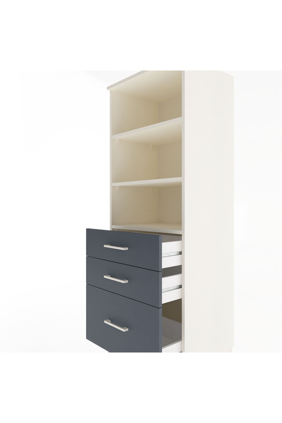 Hyperion Dolap 3 Raflı 3 Çekmeceli 60x44x163 - S53M008V2B